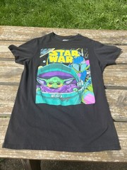 Star Wars Mandalorian & Grogu Black T-Shirt Size Small