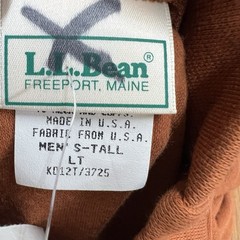 LL Bean High Neck Long Sleeve Shirt Mens Size LT Tall Amber Stretch Soft US Made