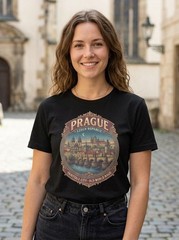 Prague Czech Republic Old World Graphic T-Shirt Unisex Travel Tee