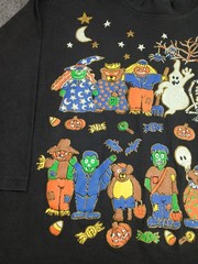 Vintage 80s 90s Halloween Squad Long Sleeve Mens T Shirt Size XL Rare Mummy