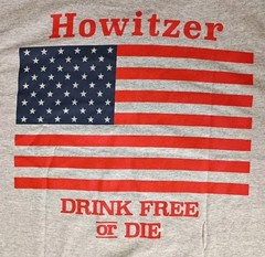 Howitzer T Shirt Men’s Sz. M Chest 19in Length 29in Drink Free Or Die NWOT