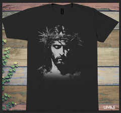 JESUS CROWN OF THORNS T SHIRT CHRISTIAN CROSS JESUS SAVES GOD IS GOOD