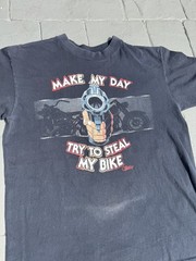 Vintage Harley Davidson Motorcycles Biker Make My Day USA 80s T Shirt Size M/L