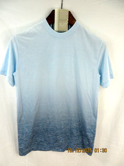 UNBRANDED SZ M NWOT Polyest/Cotton Men’s 3 Tone Marled Blue Crew Neck T- Shirt