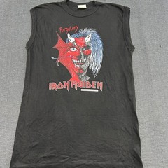 Iron Maiden Purgatory 1981 President Exclusive Mens Shirt Large Black Sleveless