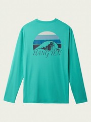 Hang Ten Men’s Tidal Long Sleeve Sun Tee UPF Soft Feel Stretchy Green Size M
