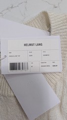 Helmut Lang Crushed Wool Tank Top Size Medium Ivory White NWT $395 Merino Logo