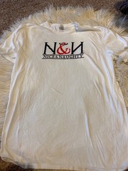 Large nice and naughty shirt white men’s angel and devil shirt