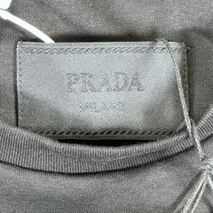 PRADA Men’s Black Cotton Jersey Crew Neck Logo T-Shirt Size Medium Regular
