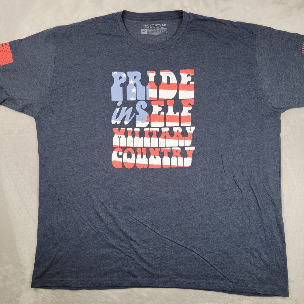 Grunt Style T Shirt Men XXXXL Patriot Military Tactical Veteran 2A USA Pride 529