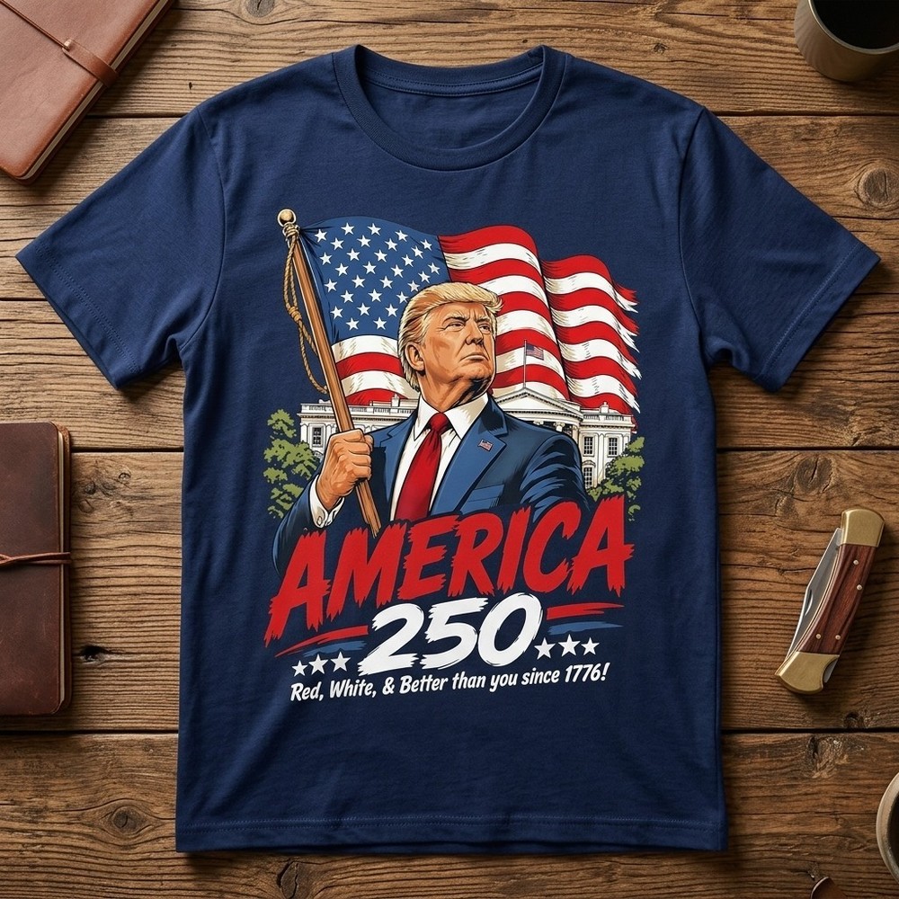 Trump America 250 Patriotic 250th Anniversary 4th of July T-Shirt