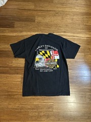 Vintage 1991 Harley Davidson Running With The Pack Wolf T-Shirt XL Hanes Beefy