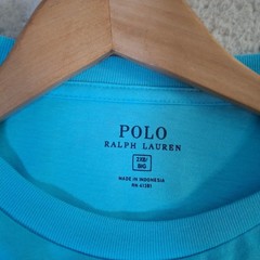 Polo Ralph Lauren Mens 2XB Big Blue Cotton Pocket T-Shirt Yellow Pony Logo