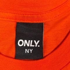 Only NY Uptown Wildlife Crew Neck Cotton T-Shirt Orange Streetwear Size M