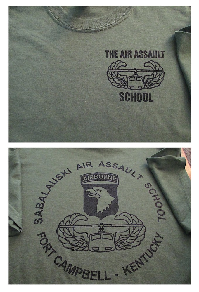 AIR ASSAULT 101 Airborne School SABALAUSKI T-Shirt Large Ft Campbell Kentucky US