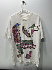 Vtg 90s Thrashed Faded Abstract Art Shirt XL Surf Skate Grunge Vaporwave OP