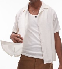 RVCA Vacancy Short Sleeve Button Front Ceramic S Small NWT $70