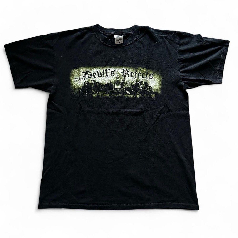Vtg Devils Rejects T-Shirt Size L 2005 Rob Zombie Horror Movie Promo Black Tee