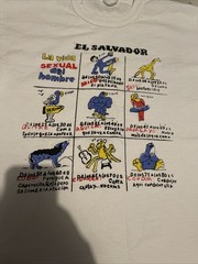 Vtg 80s 90s El Salvador Funny Parody T-Shirt Joke Grunge Single Stitch SZ Large