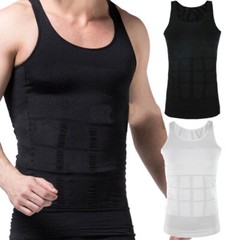 Men Compression Shirts Shapewear Vest Body Shaper Abs Abdomen Slim Elastic Tank