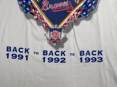 MLB Atlanta Braves Western Division 1993 Mens T-Shirt White Medium Starter NWT