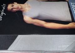 Hanes Originals ~ Mens 2-Pack Tanks A-Shirts Bamboo Viscose Blend Black Gray ~ L