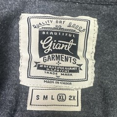 Beautiful Giant T Shirt Mens XL Dark Gray Short Sleeve Crew Neck Pocket Tee
