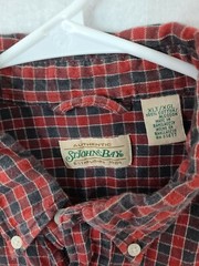 St. John’s Bay Mens XLT Red Plaid Long Sleeve Flannel Shirt