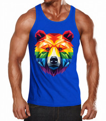 Geometric Bear in LGBT Flag, Gay Pride Bear Tank Top