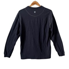 Kuhl Wildfibre Mens M Long Sleeve Shirt Navy Blue Organic Cotton Outdoor Hiking