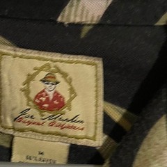 Joe Marlin 100% silk black an green shirt
