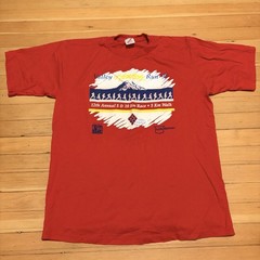 Vintage 90s Jerzees Valley Health Run 5K Mens XL single stitch Mt Rainier