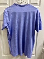Psycho Bunny Mens Lavender Blue Pima Cotton V-Neck Logo T-Shirt Size 5