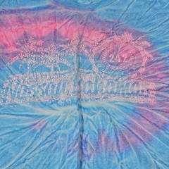 Blue Pink Tie Dye Nassau Bahamas Adult XL Colortone 100% Cotton T-shirt