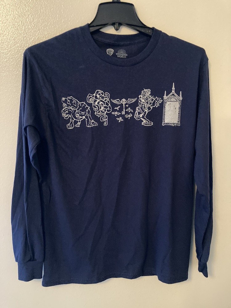 Loot Crate Harry Potter Shirt Medium Blue Sorcerer Stone Challenges Long Sleeve