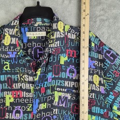 Haupt Shirt Mens XL Bold Graphic Alphabet AOP Lightweight Science Abstract Euro