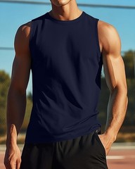 Ficerd 3 Pack Men’s Big Tall Tank Top Cotton Moisture Wicking Muscle Shirts LRG
