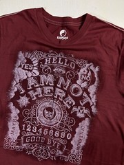 Ouija Board Men Size XL Rusty Red Short Sleeve Graphic T Shirt Halloween Season