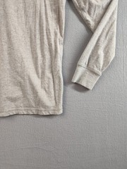 Weatherproof Men Shirt M Gray Henley Neck Long Sleeve Flat Front Pullover Tee