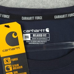 Carhartt Shirt Mens 2XL XXL Blue Long Sleeve Force Moisture Wicking Relaxed Fit