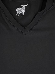 Black Short Sleeve V-Neck T-Shirt | Soft Stretch Casual Basic | Men’s
