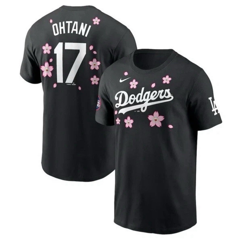Nike Takashi Murakami World Tour Tokyo Shohei Ohtani Dodgers Tee Black Size M