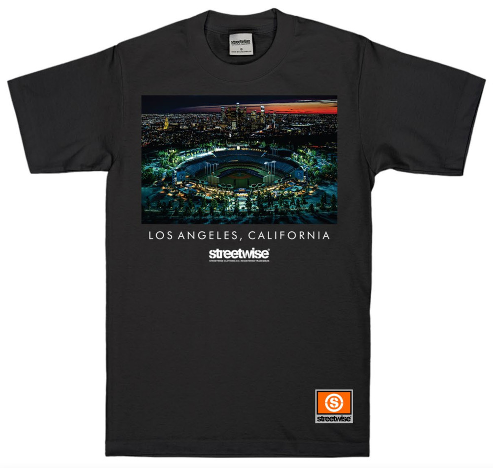 streetwise City Lights Graphic T-Shirt Black & Gray M-5XL