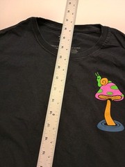 Men’s ALab Black Mushroom Tshirt Trip On This Shirt Cotton