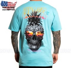 Sullen Pineapple Paradise Premium Fit Blue SCM4340 Short Sleeve T-shirt For Men