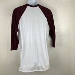 Diamond Supply Co Shirt Men Large White Red Raglan Baseball Quarter Sleeve Tee