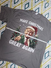 Make Christmas Great Again Gray Tshirt Size XL