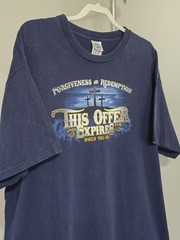 Vintage Y2K Forgiveness And Redemption John 316 Jesus TShirt Double-sided Sz XL