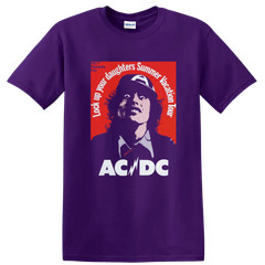ACDC Rock Band T Shirt Summer Vacation Tour Tee Music Graphic