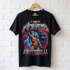 He-Man I Have The Power T-Shirt, Vintage 80s Cartoon Masters of the Universe Tee